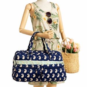 Lemon Hill Padded Cotton Duffel Bag – Midsize Travel Weekender – New